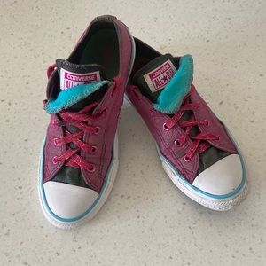 Pink and green chameleon sparkle Converse chuck Taylor